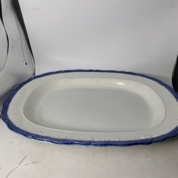Ironstone Leeds feather edge c 1840 platter - Picture 4 of 8